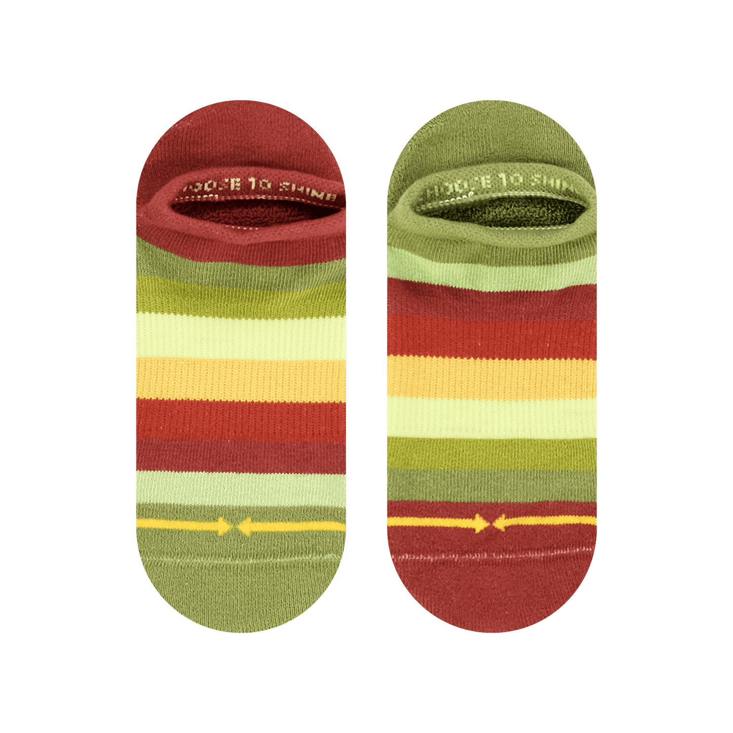 Sunflower Stripes Organic Cotton No Show Socks