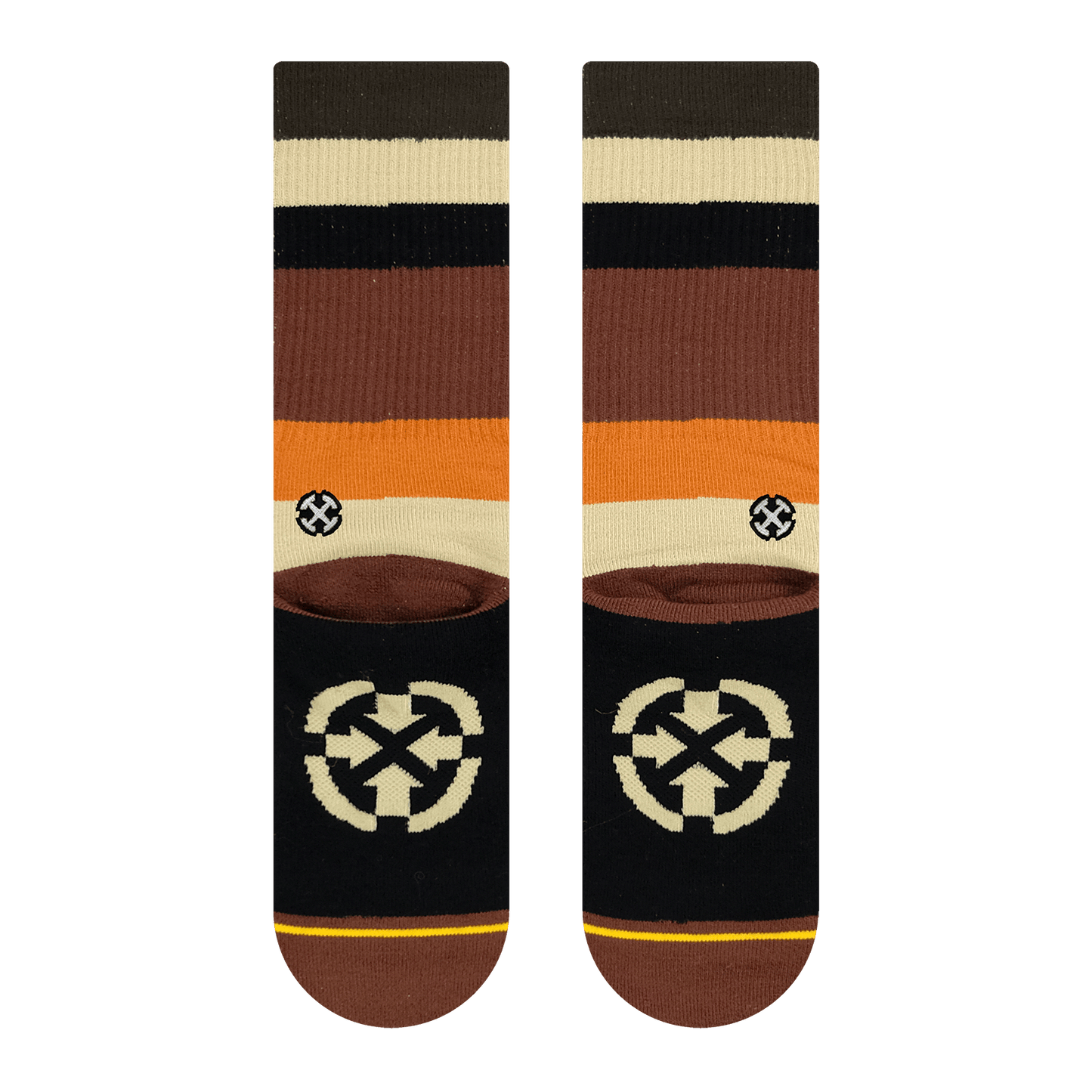 Spidey Brown Bamboo Stripes Crew Sock