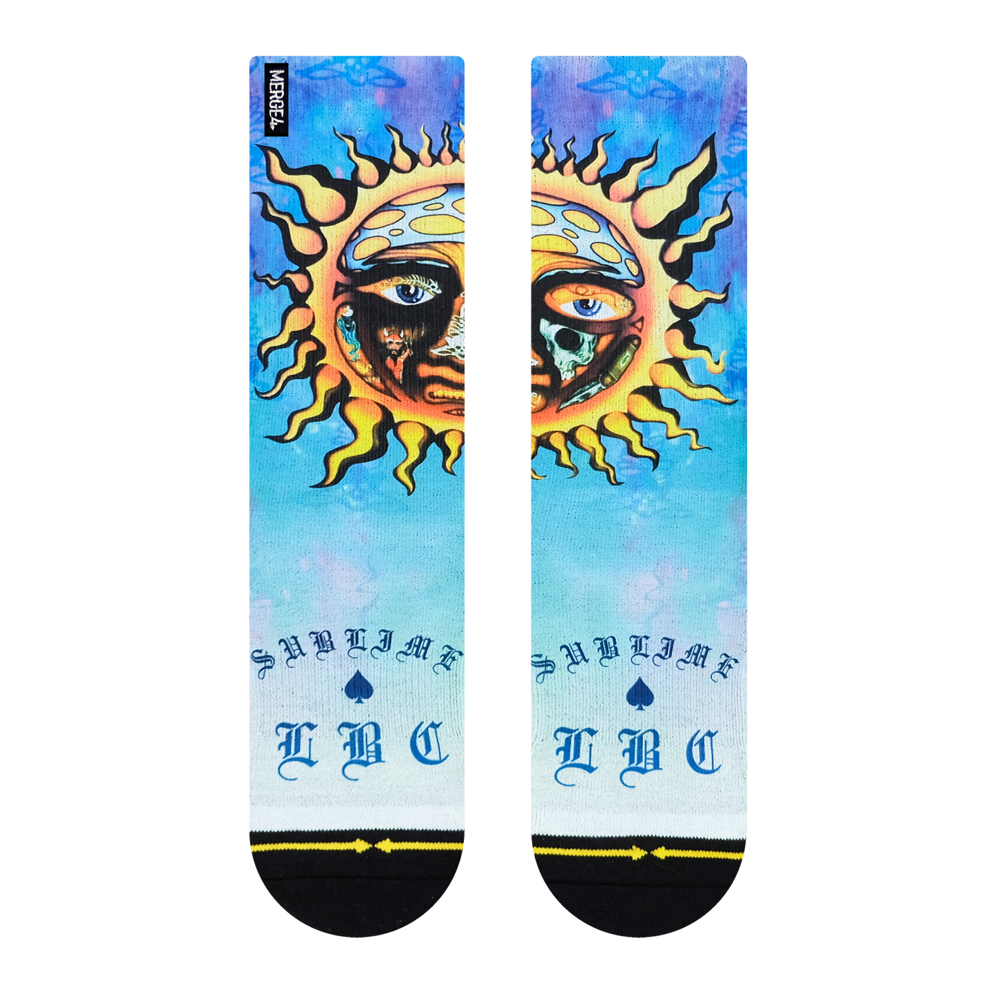 Sublime Blue Sun Album Cover Crew Socks By Sublime