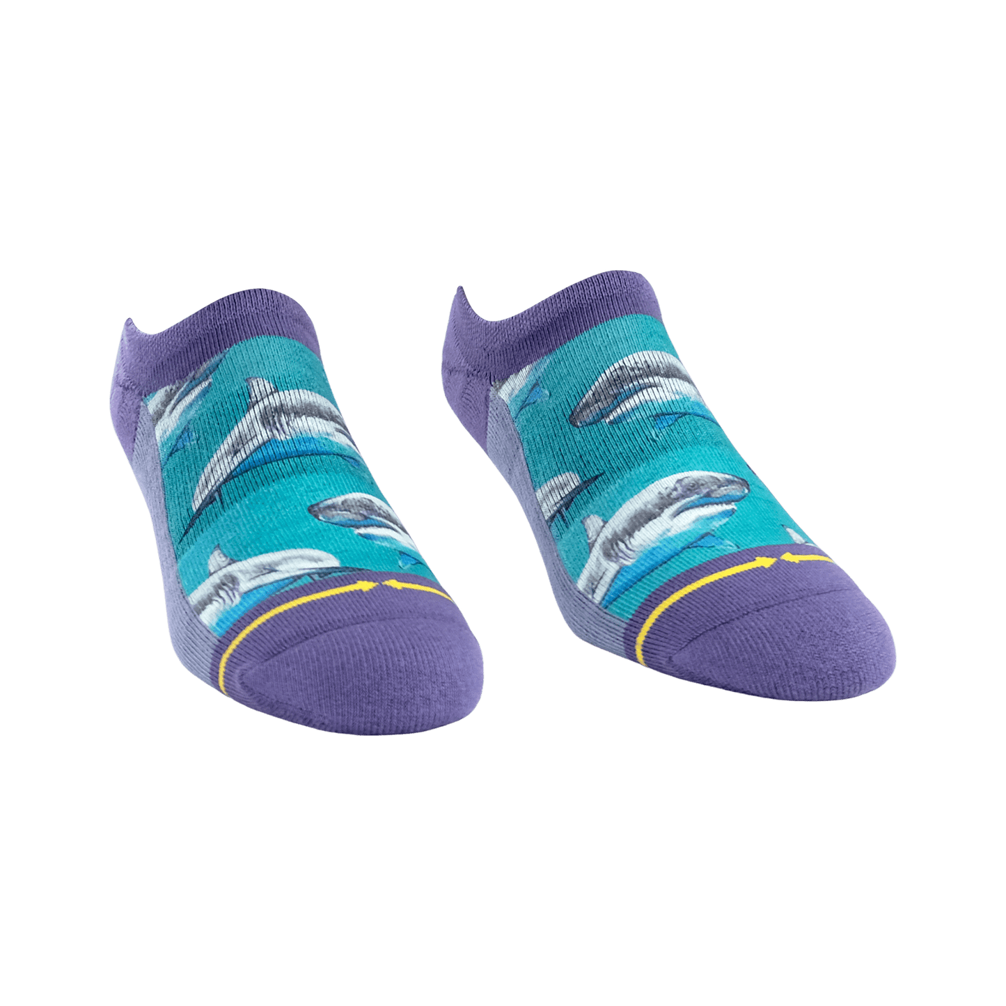 Great White Sharks No Show Socks With Art By Taylor Reinhold