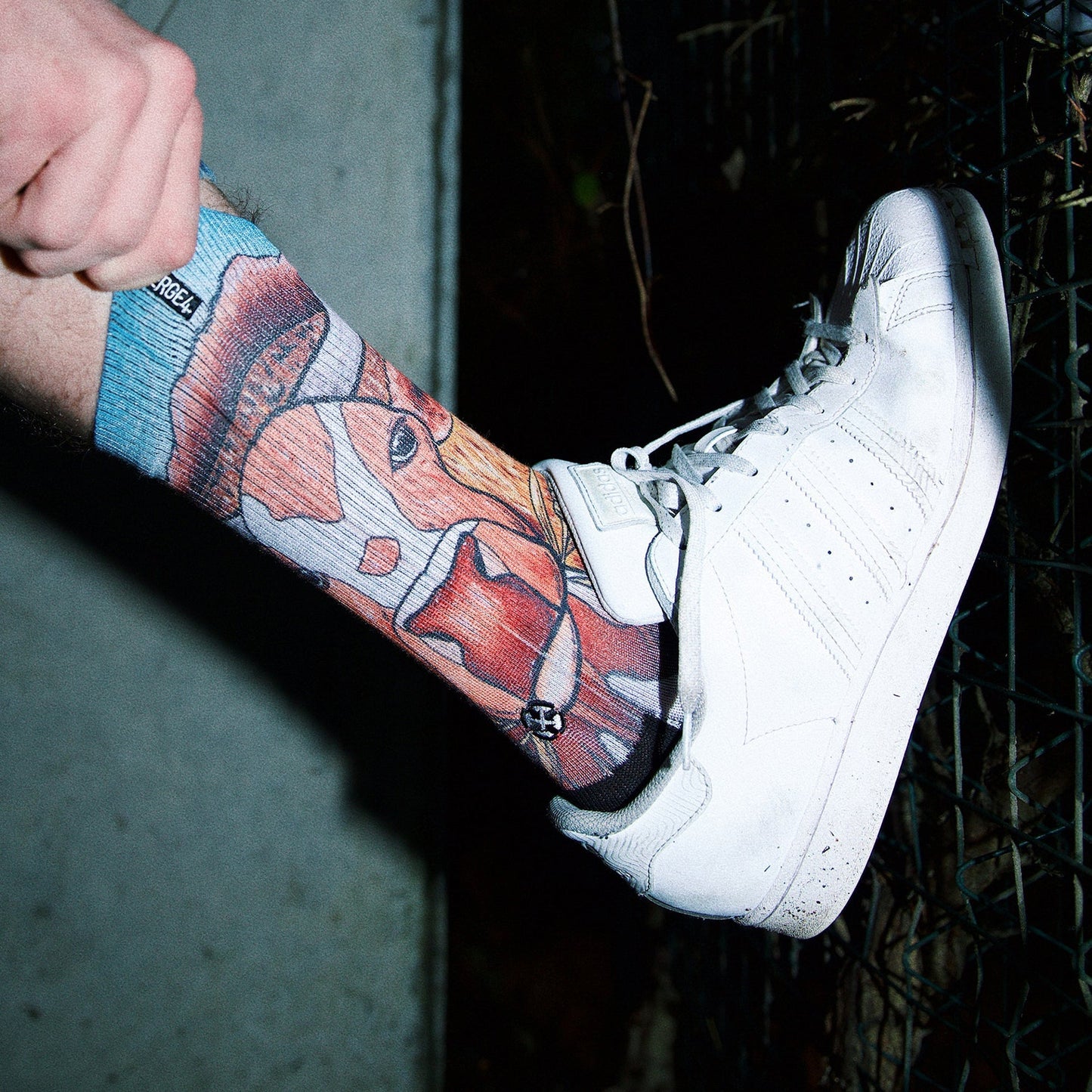 Bull Crew Socks with Art by Kaia Myall