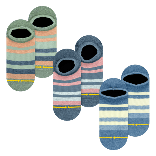 Plant-Based Dye No Show Socks 3-Pack