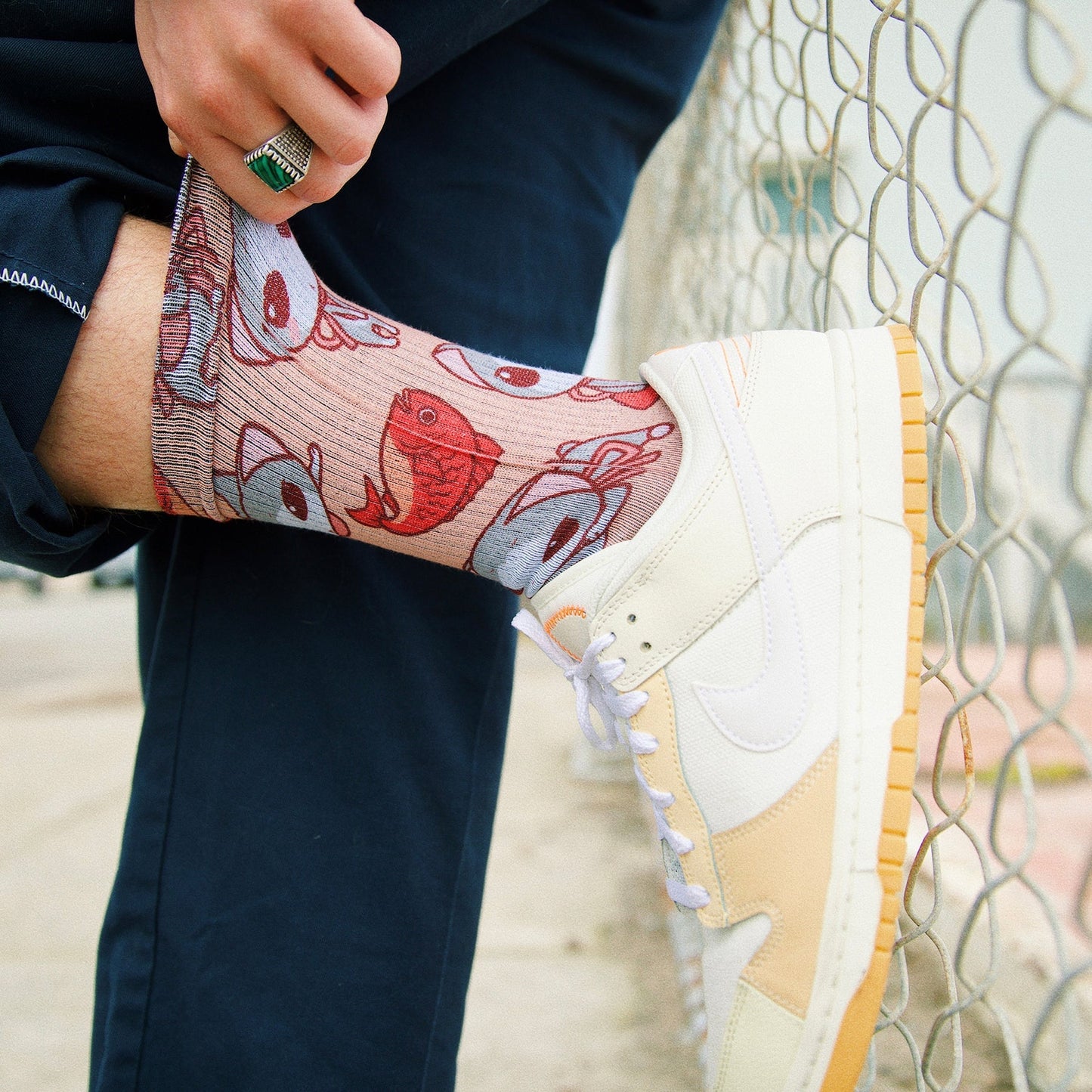Cute Kitties MERGE4 Crew Socks With Art By Ryo Taniguchi