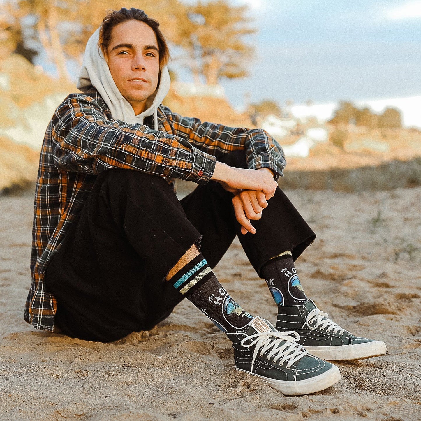 Slidertown The Hook Blue Sky Crew Socks