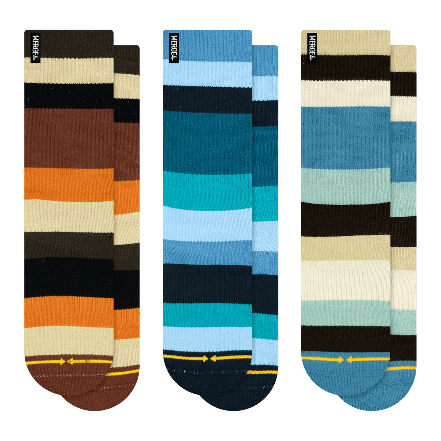 Spidey Bamboo Nature Stripes Bamboo Crew Sock 3-Pack