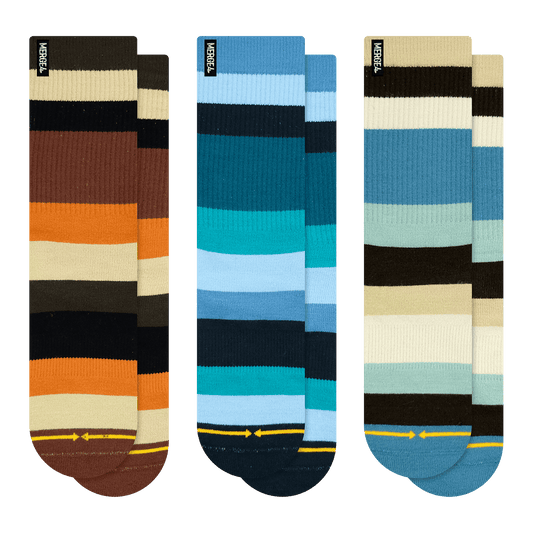 Spidey Bamboo Nature Stripes Bamboo Crew Sock 3-Pack