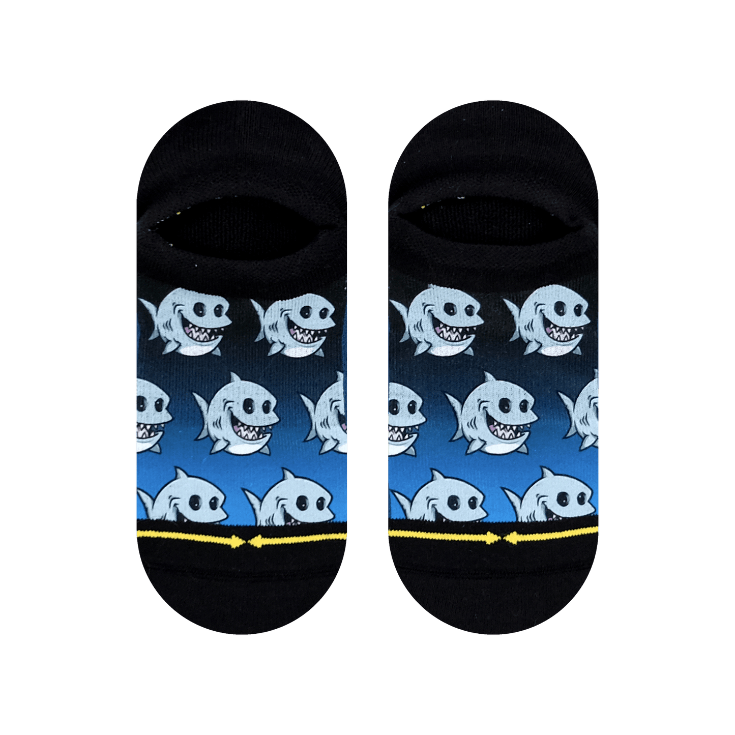 Fat Shark No Show Socks With Art By Chump Magic