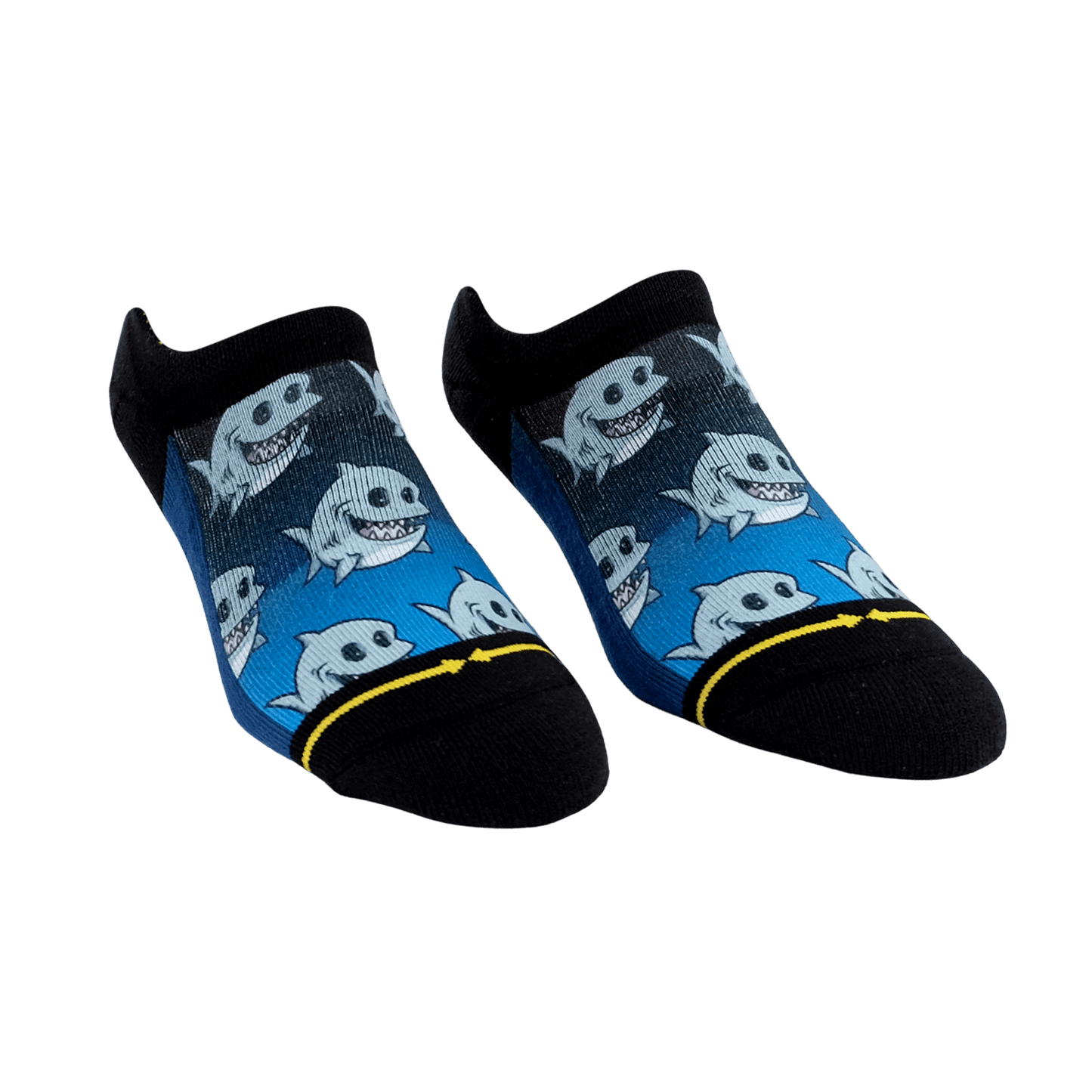 Fat Shark No Show Socks With Art By Chump Magic