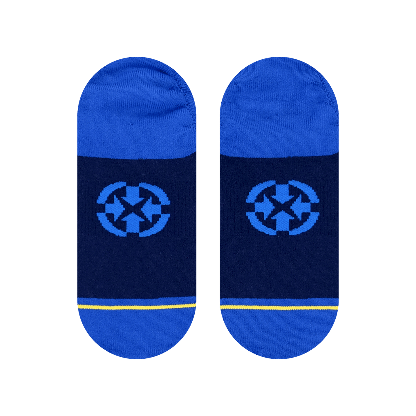 Blue Water No Show Sock With Art By Daniel Jean-Baptiste