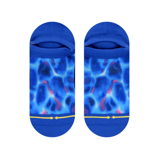 Blue Water No Show Sock With Art By Daniel Jean-Baptiste