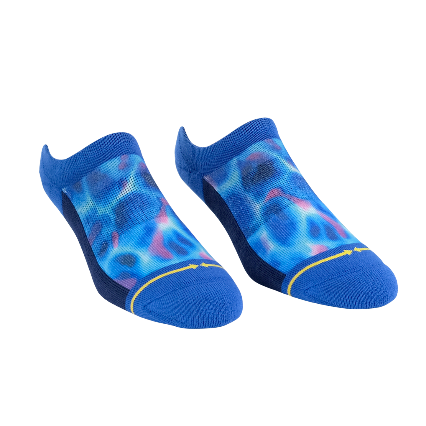 Blue Water No Show Sock With Art By Daniel Jean-Baptiste