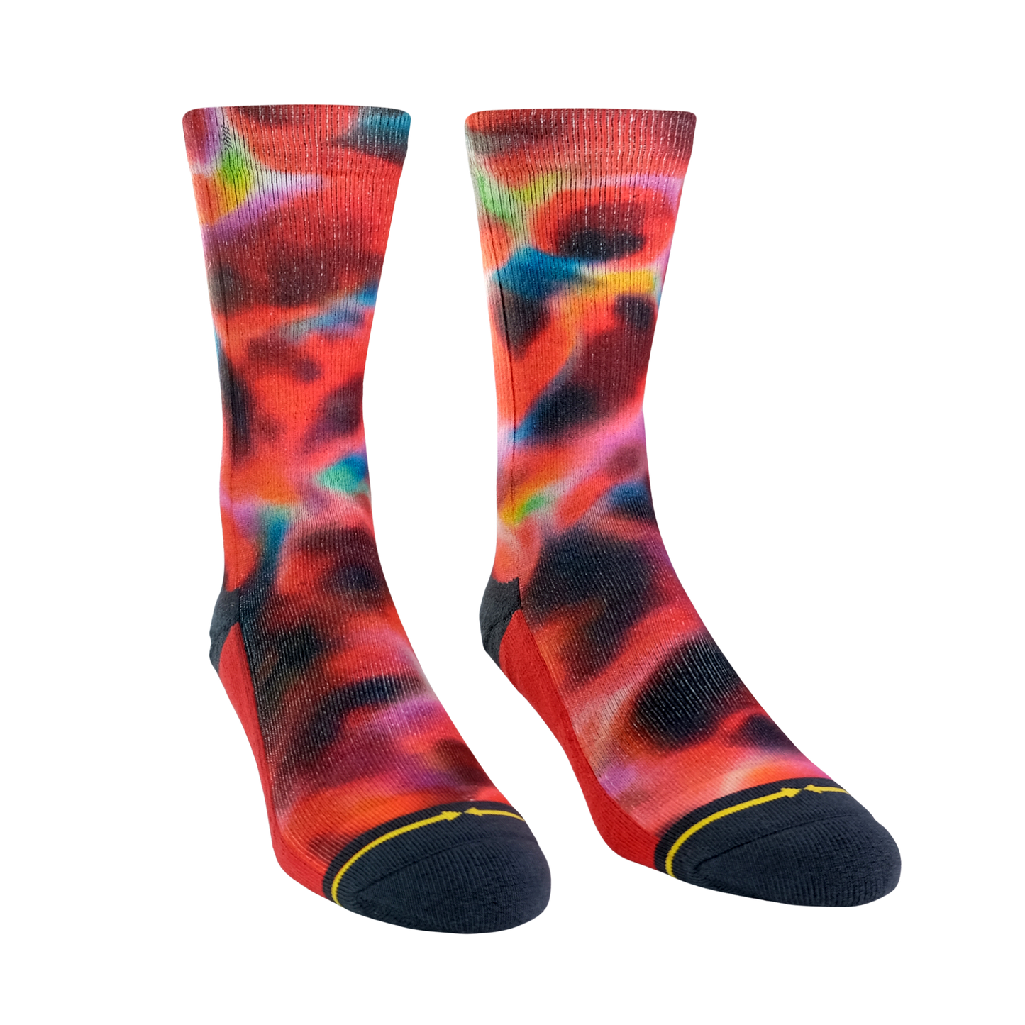 Red Water Color Crew Socks Art By Daniel Jean-Baptiste