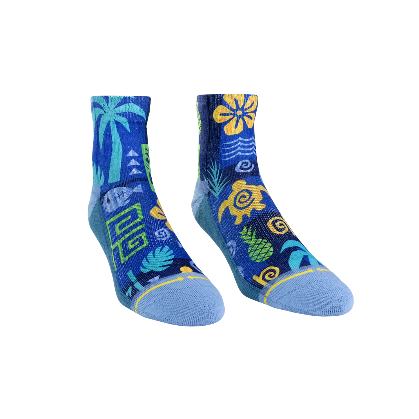 Aloha Ahiahi Quarter Crew Socks By MERGE4
