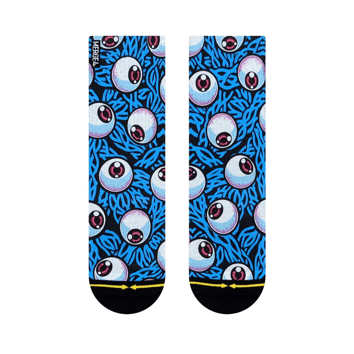 Jimbo Eye Blue Youth Crew Socks