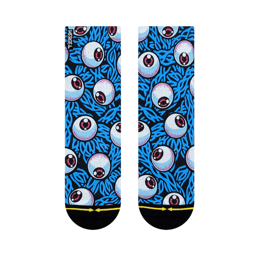 Jimbo Eye Blue Youth Crew Socks