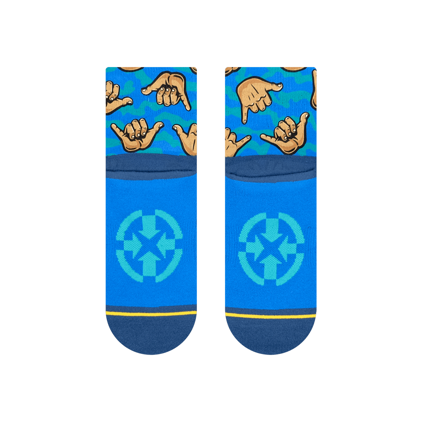 Shaka Quarter Crew Socks With Art By Jimbo Phillips