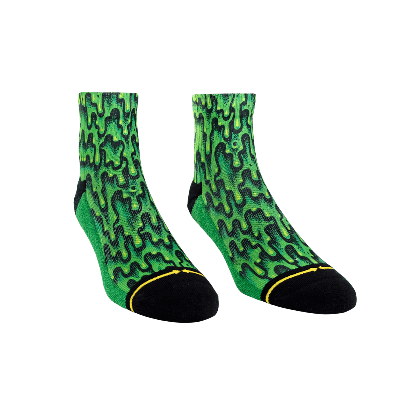 Slime Quarter Crew Socks With Art By Jimbo Phillips