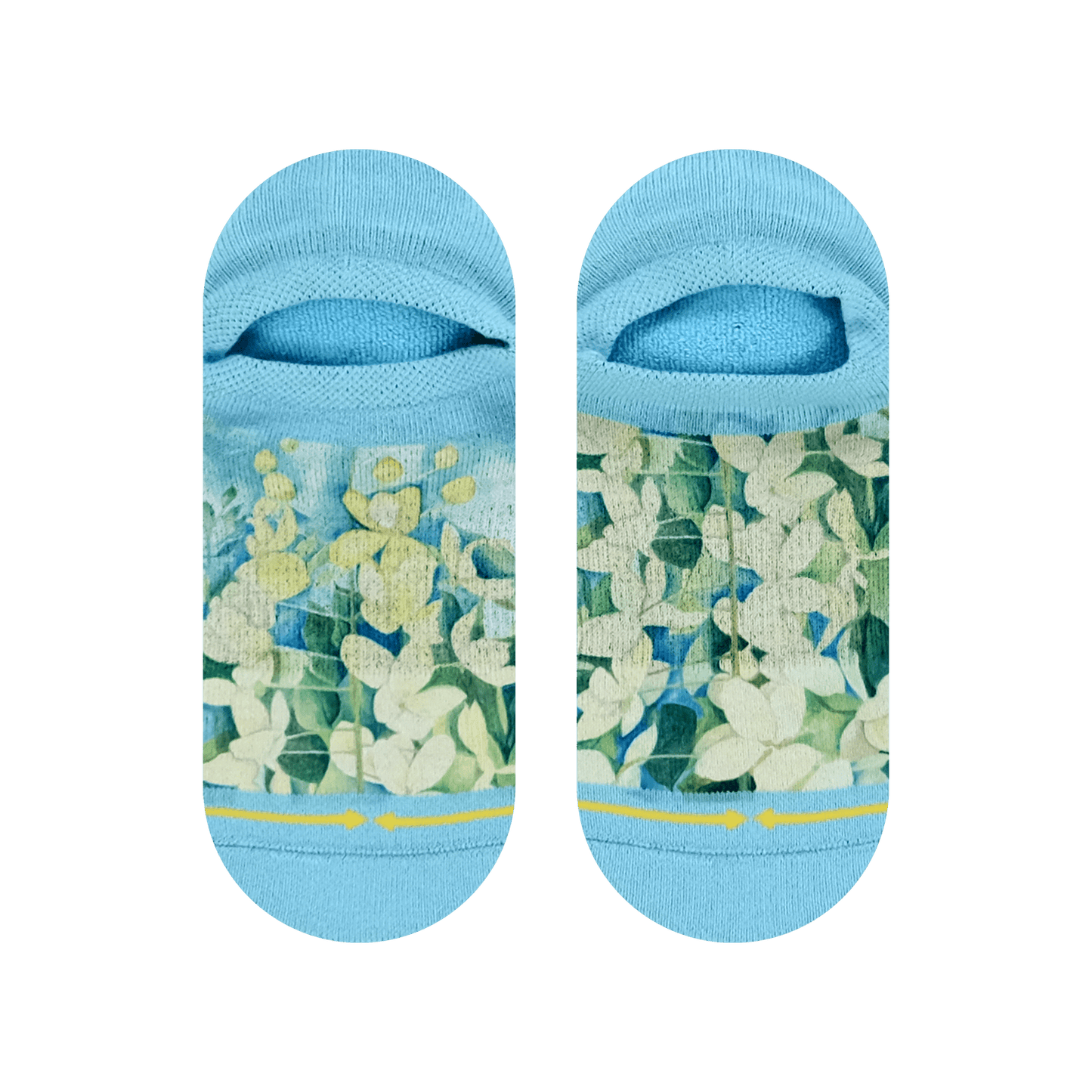 Cassia Flower Women's No Show Socks With Art By Maia Negre