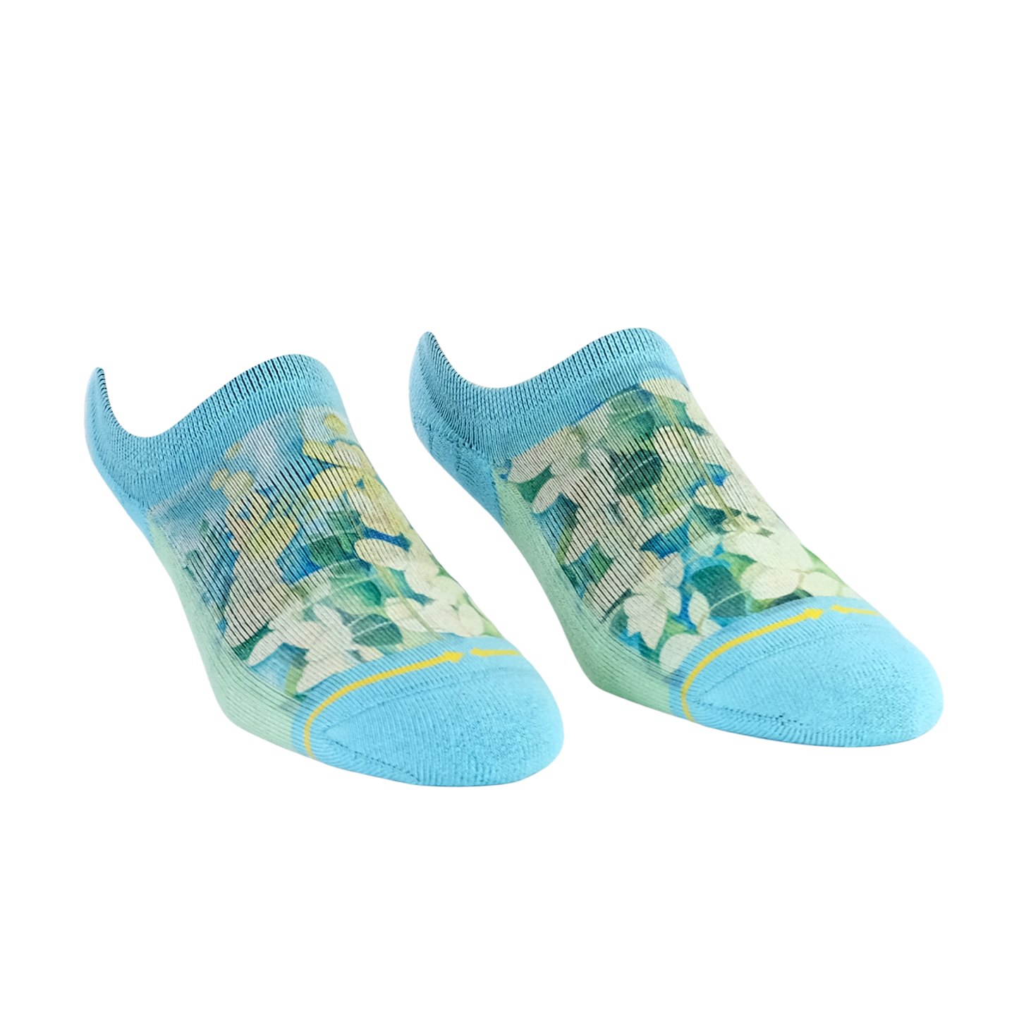 Cassia Flower Women's No Show Socks With Art By Maia Negre