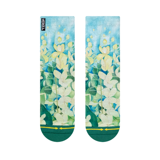 Maia Negre Cassia Flowers Youth Crew Socks