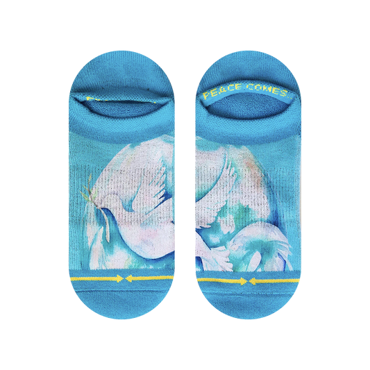 Dove No Show Socks With Art By Maia Negre