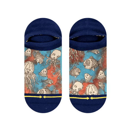 Oceans No Show Sock With Art By Bad Otis Link