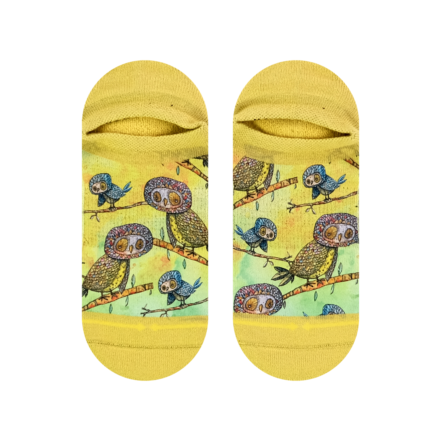 Owl No Show Socks With Art By Bad Otis Link