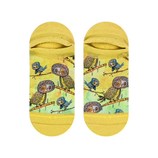 Owl No Show Socks With Art By Bad Otis Link