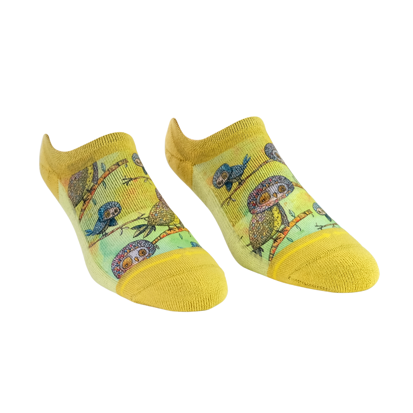 Owl No Show Socks With Art By Bad Otis Link