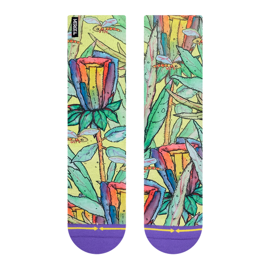 Rainbow Flower Crew Socks by Bad Otis Link