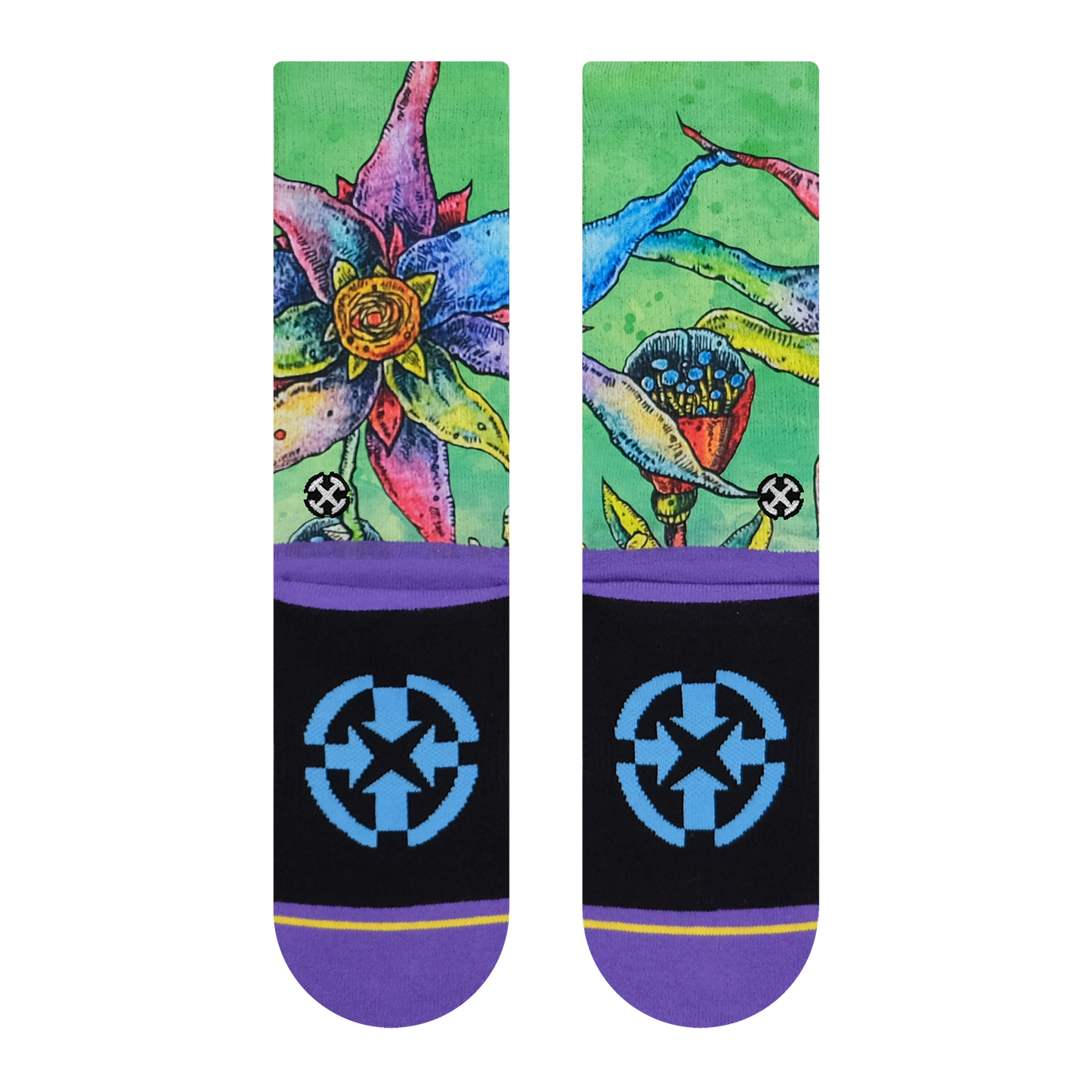 Starflower Crew Socks With Art By Bad Otis Link