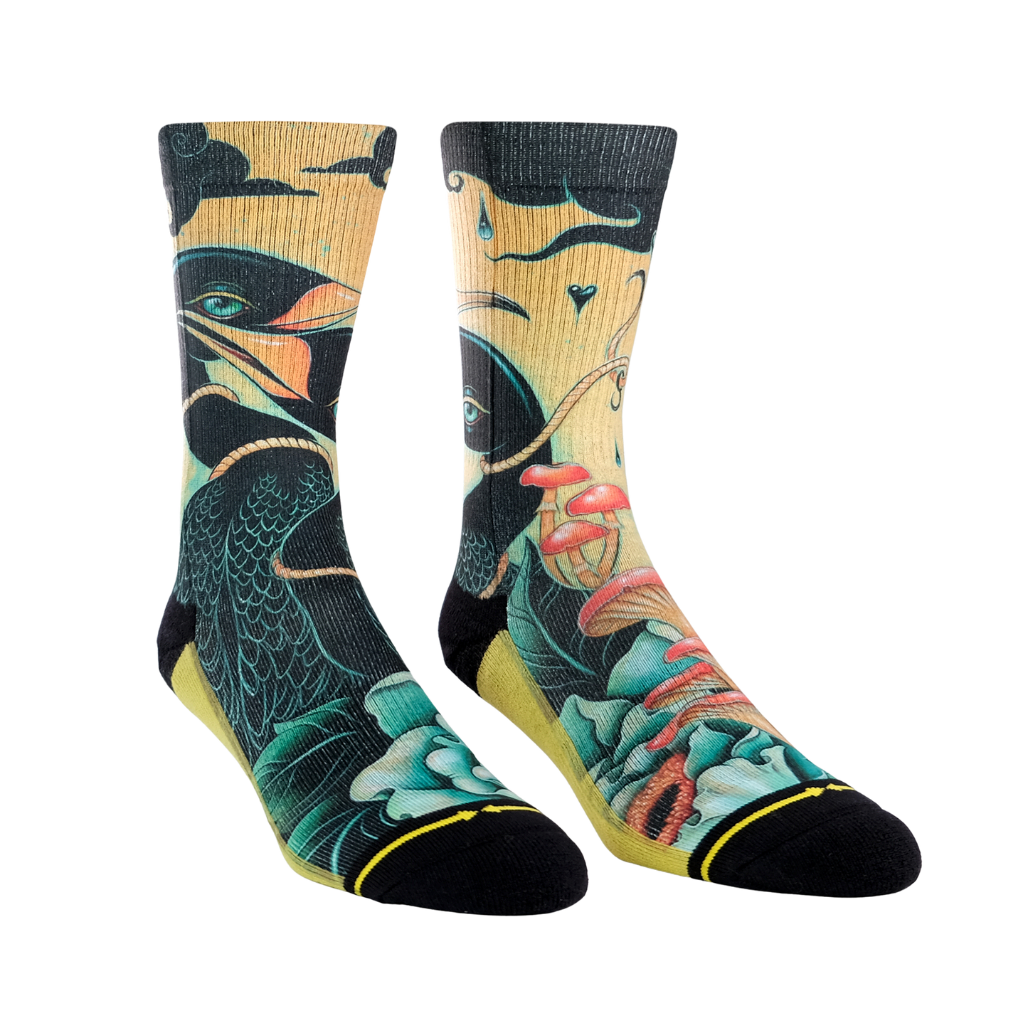 Graceful Cormorants Crew Socks With Art From Umijoo