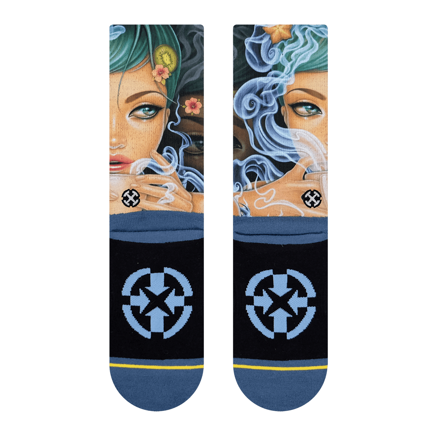 Dragon Tea Crew Socks With Art By Caia Koopman