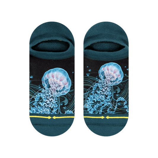 Sea Jellies No Show Socks With Art By Caia Koopman