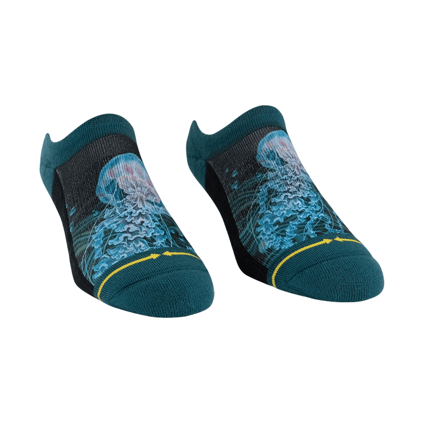 Sea Jellies No Show Socks With Art By Caia Koopman