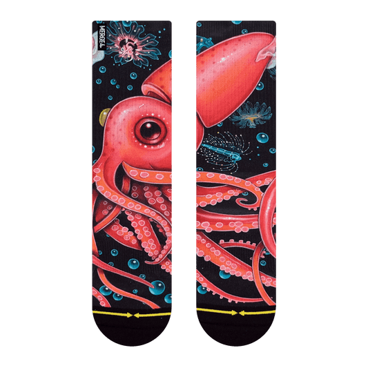 Giant Strawberry Squid Crew Socks With Art From Umijoo
