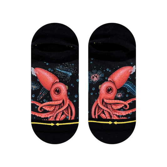 Strawberry Squid No Show Socks With Art From Umijoo