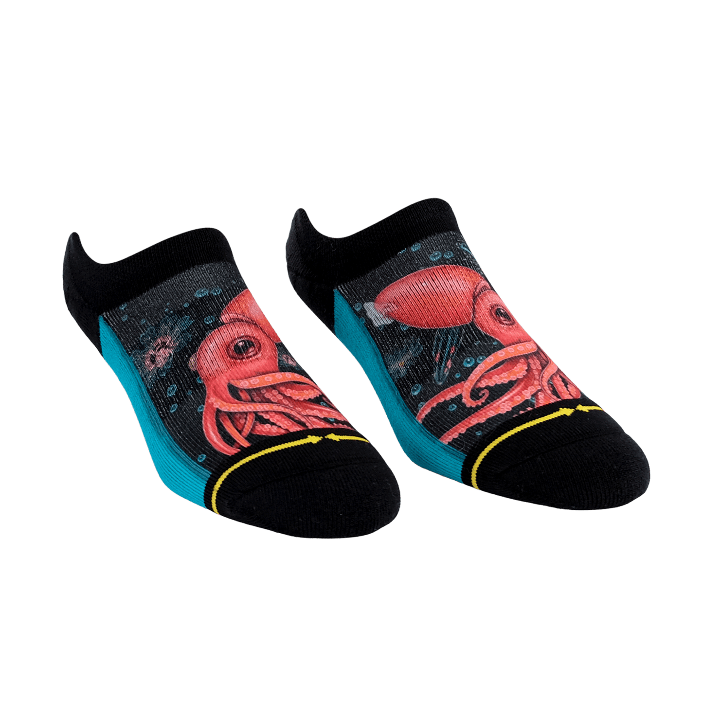 Strawberry Squid No Show Socks With Art From Umijoo
