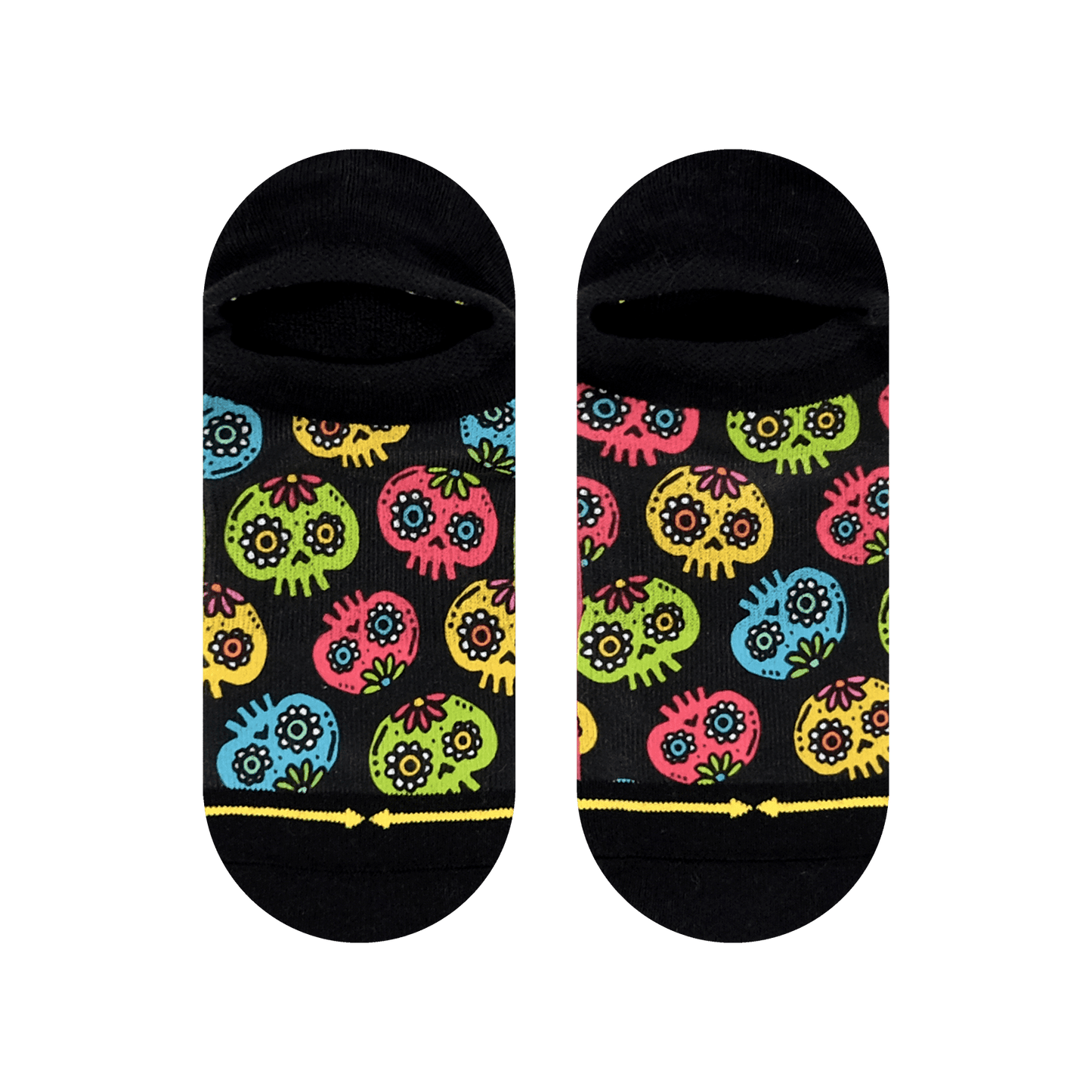 Sugar Skulls No Show Socks With Art By Walmazan