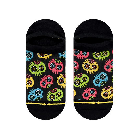 Sugar Skulls No Show Socks With Art By Walmazan