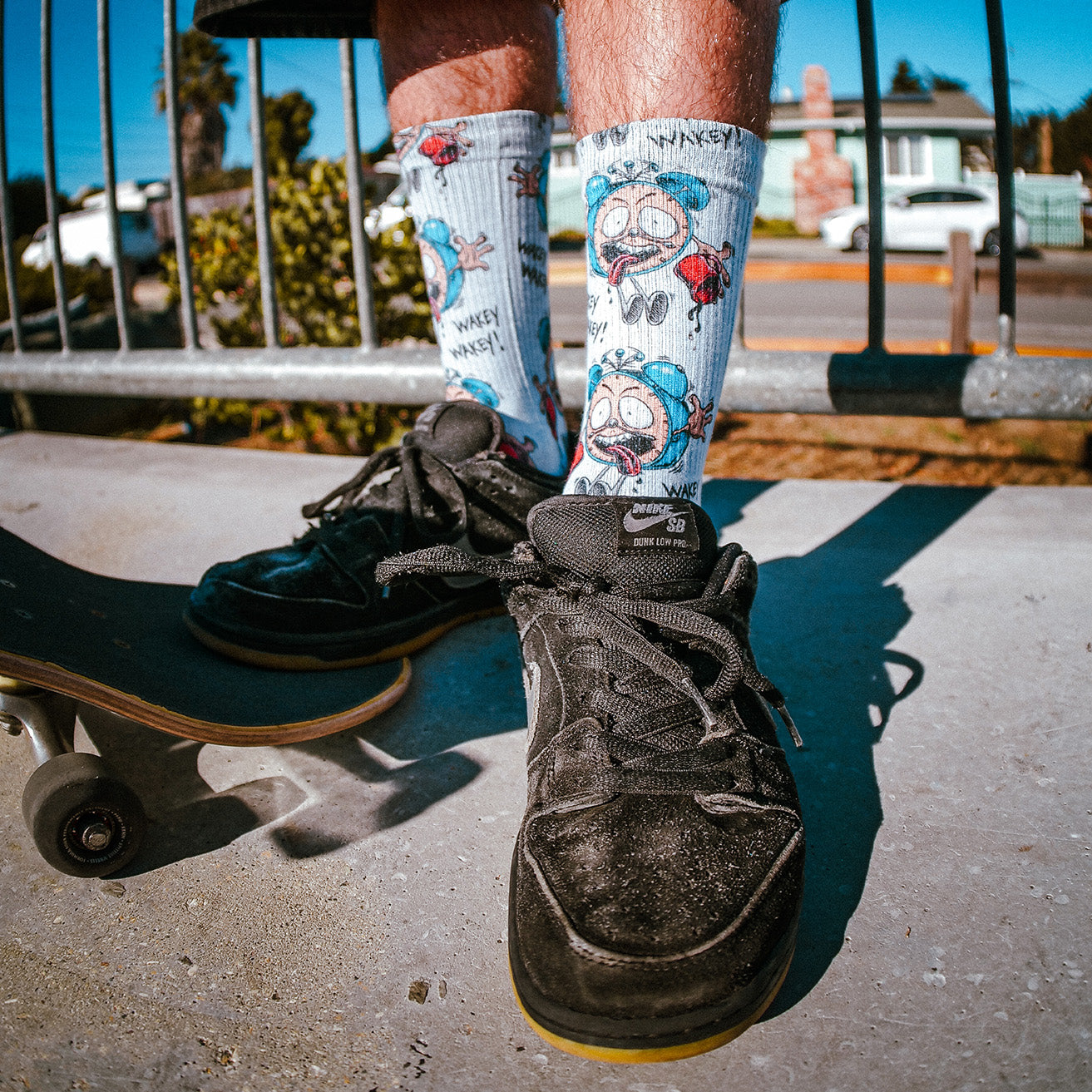 Wakey Wakey Skate Socks Art By Steve Caballero