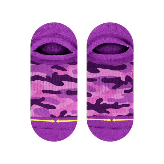 Pink Camo No Show Socks