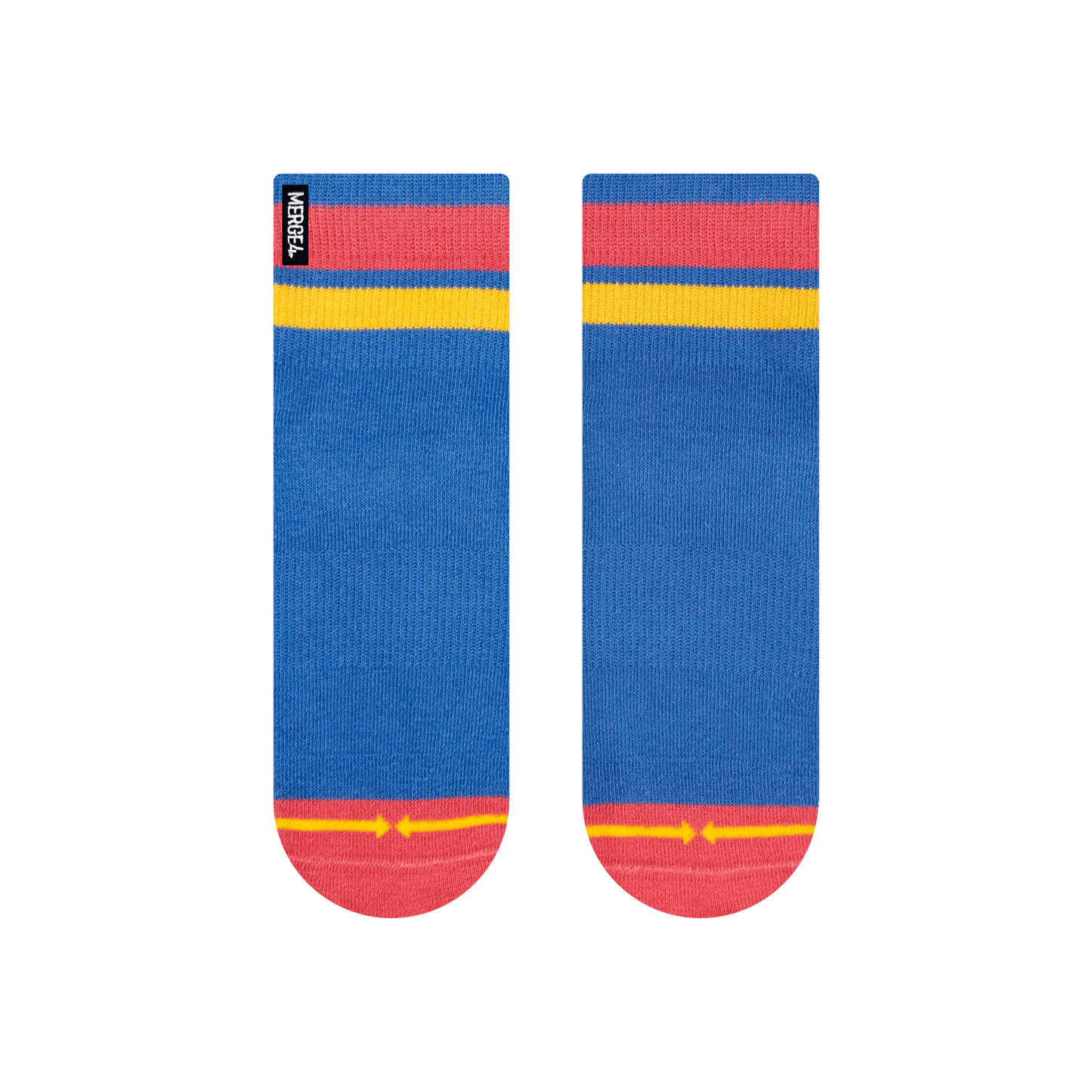 Organic Cotton Color Block Quarter Crew Socks 4 Pack