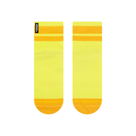 Organic Cotton Butter/Orange Quarter Crew Socks