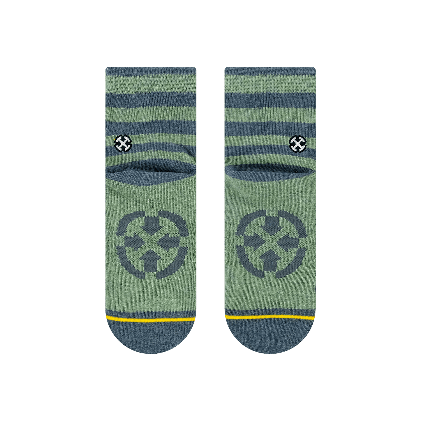 Pencil Stripe Plant Dye Quarter Crew Socks