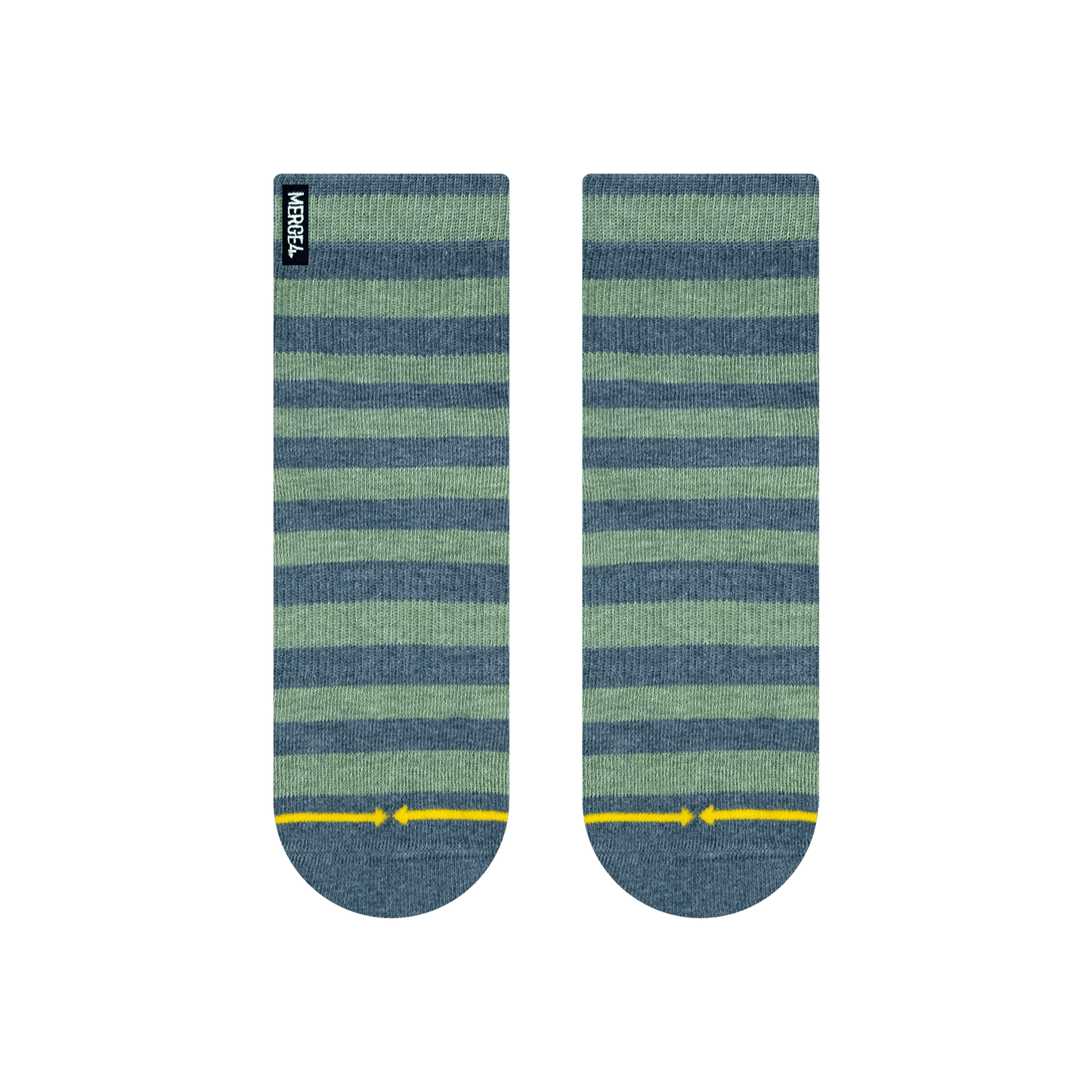 Pencil Stripe Plant Dye Quarter Crew Socks