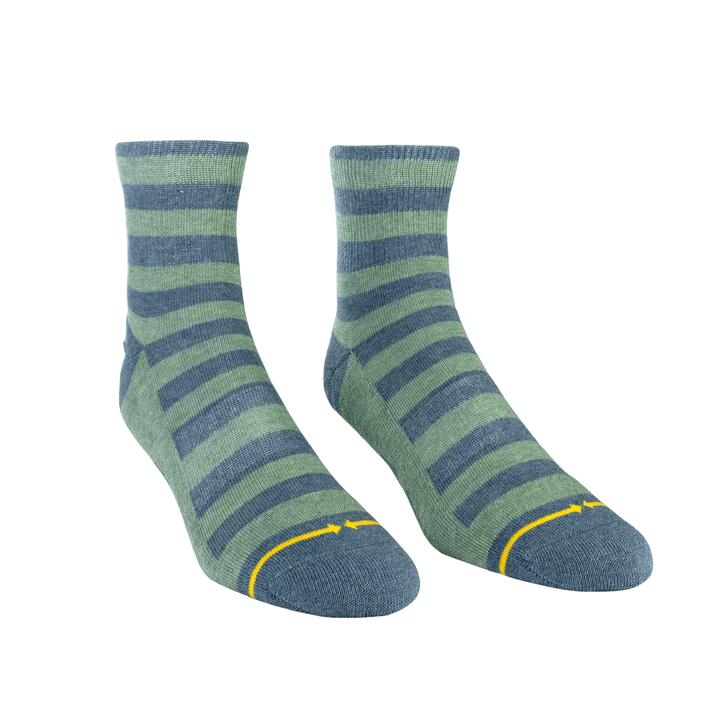 Pencil Stripe Plant Dye Quarter Crew Socks