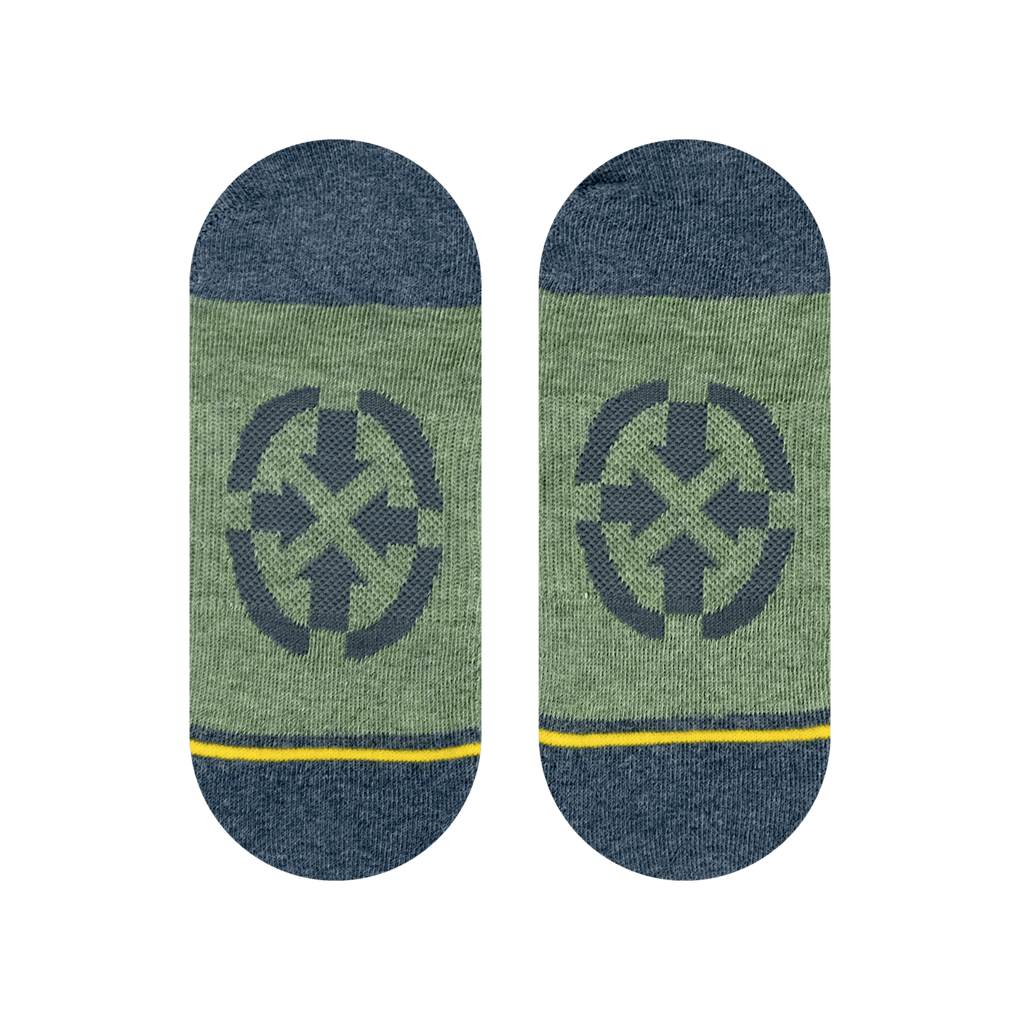 Pencil Stripe Plant Dye No Show Socks