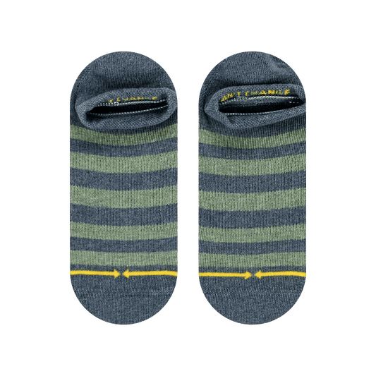 Pencil Stripe Plant Dye No Show Socks