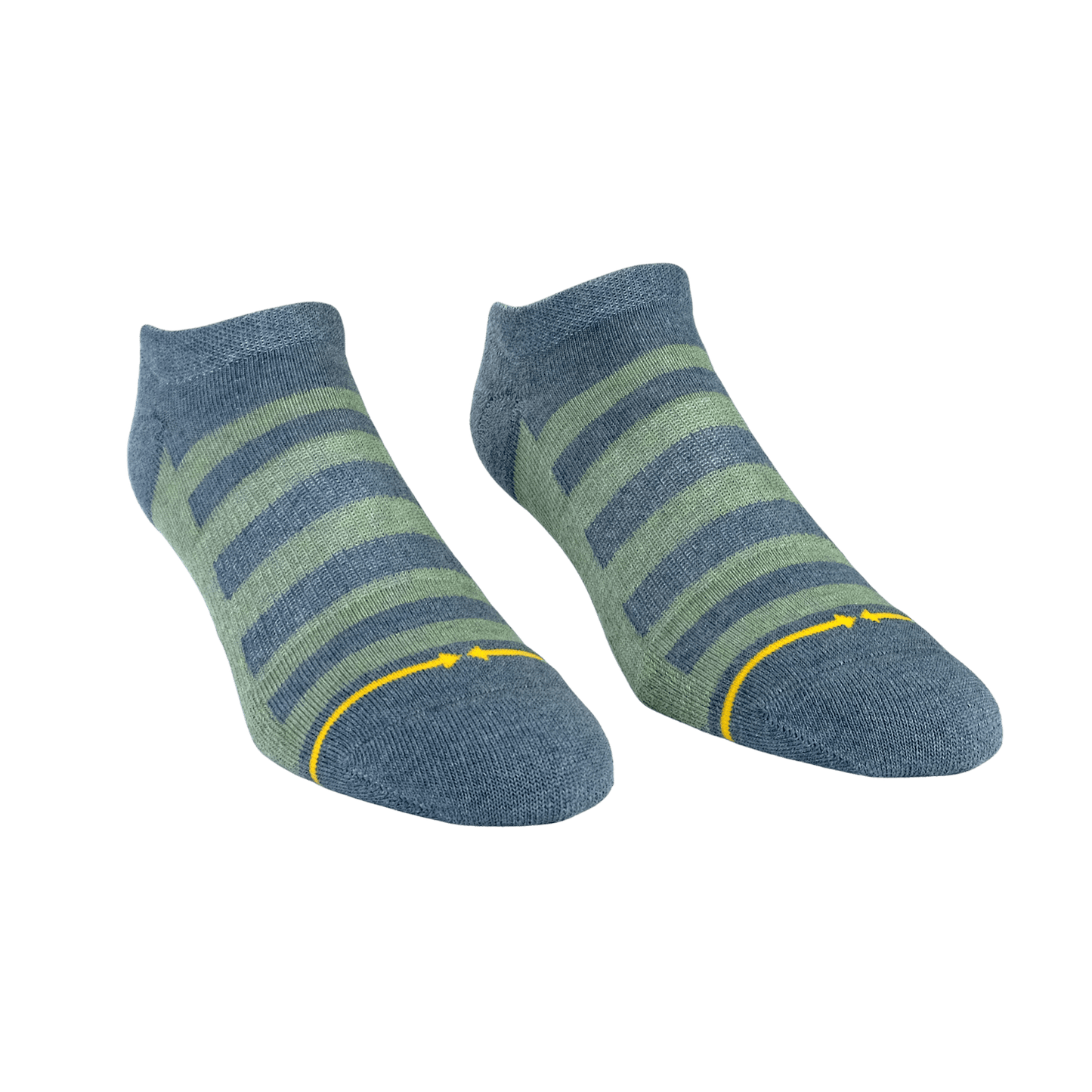 Pencil Stripe Plant Dye No Show Socks